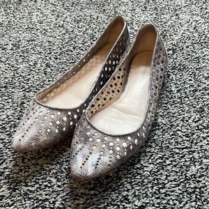 Calvin Klein Snake Print Cut Out Ballet Flats Women’s 10M